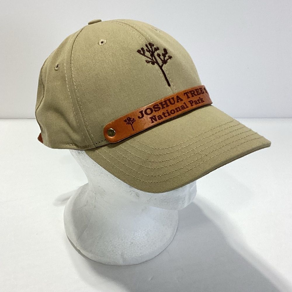 Joshua Tree National Park Baseball Hat With Leather Panel Leather Buckle Back